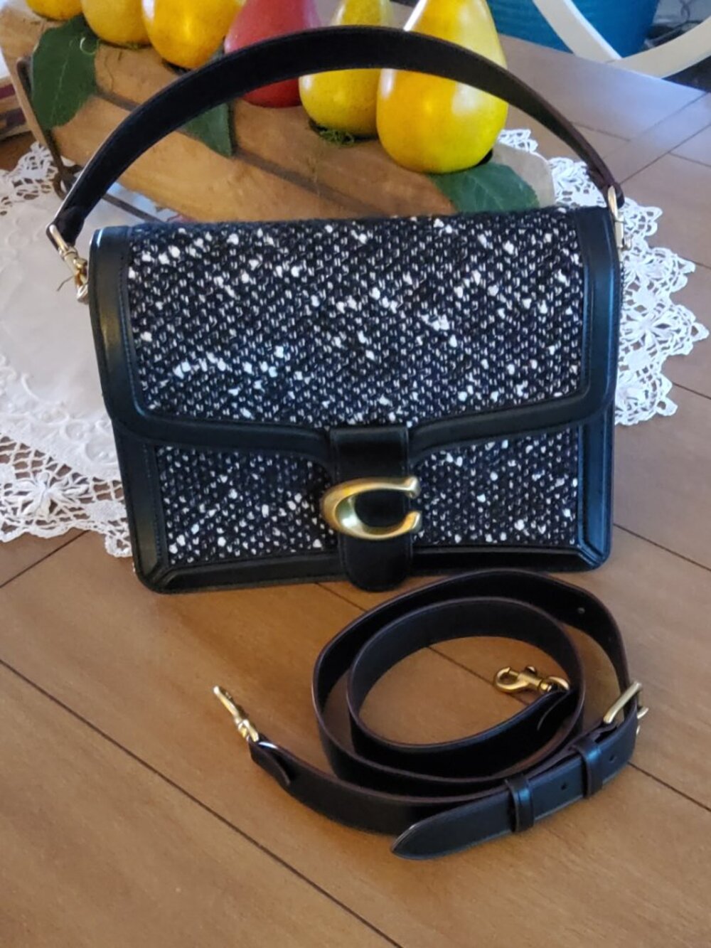 Coach Large Tabby Shoulder/Crossbody Bag in Black 79350